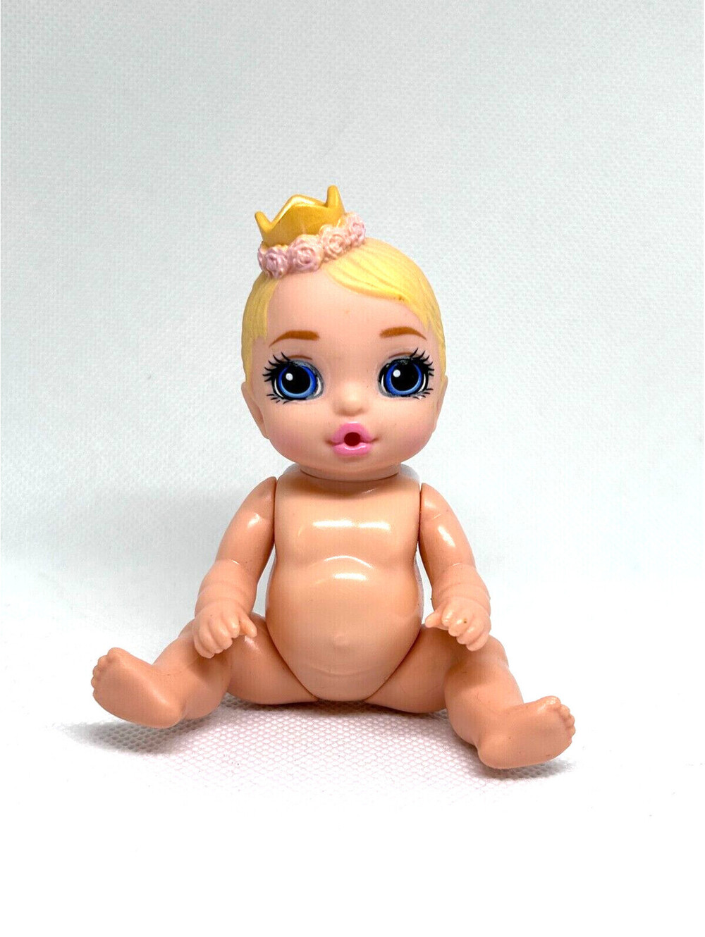 Zapf Creation Baby Born Toy Girl Doll 4.5'' Figure w/Wings Blonde Hair Blue Eyes